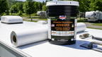 Universal RV membrane adhesive bucket on roofing membrane rolls