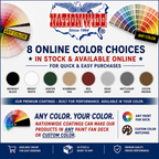 Elastomeric roof coating color chart fan deck with selectable shades