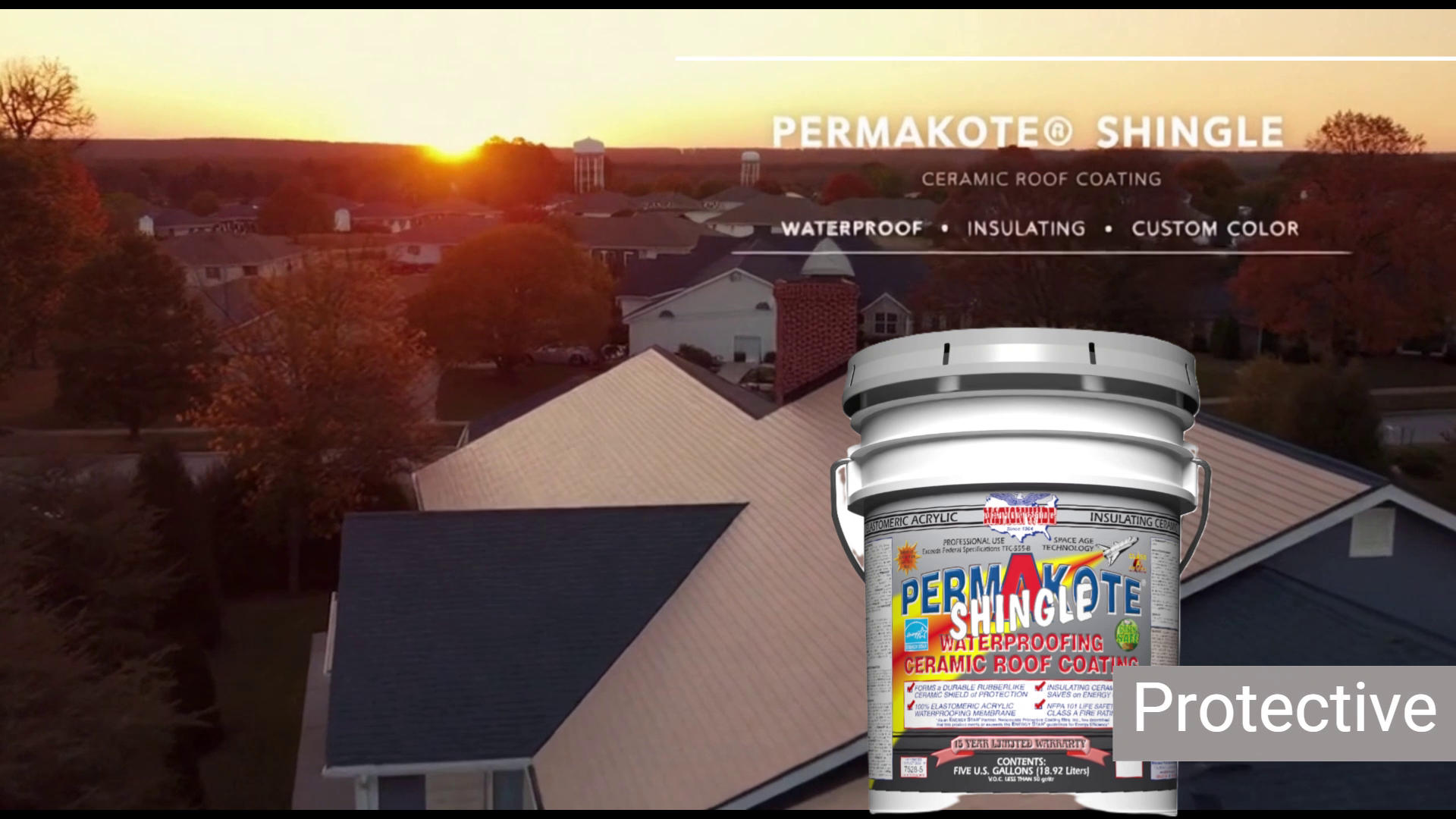 PERMAKOTE® Shingle Roof Coating 15 Year Warranty